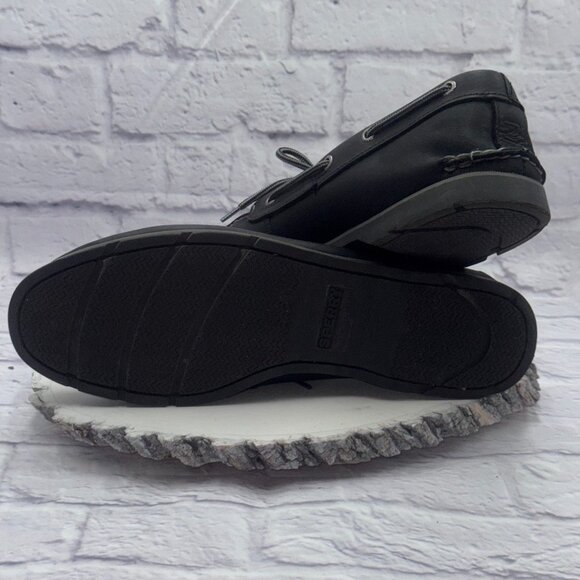 Sperry Top-Sider Men's Leeward 2 Eye Boat Shoe Black Leather Size 13 M - Picture 9 of 9